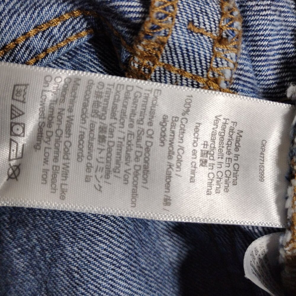Madewell Denim Maxi Skirt Size 31 Medium Blue Wash 23" Slit Down Front Pockets - Picture 8 of 11
